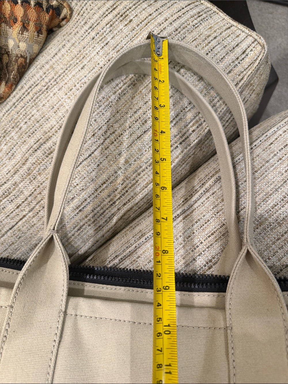 Marc Jacobs Canvas Tote Bag in Beige with White Logo - Picture 16 of 16